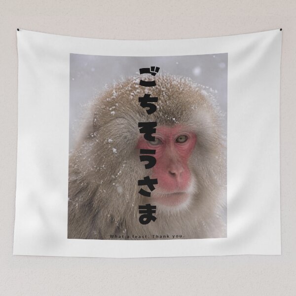 Item preview, Gochisousama - Great Feast | Snow Monkey Winter Scene | Japanese Design designed and sold by JapanMemoir.