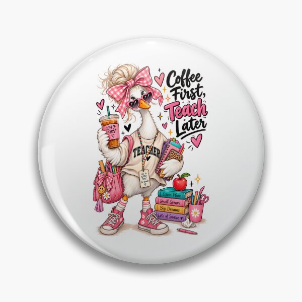 Item preview, Coffee First Teach Later Teacher Goose designed and sold by TanyaRe.