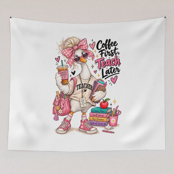 Item preview, Coffee First Teach Later Teacher Goose designed and sold by TanyaRe.