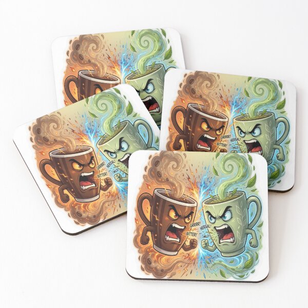 Item preview, Coffee Tea Rivalry Funny Drink Battle designed and sold by Imaginarium of Chaos falcon88 .