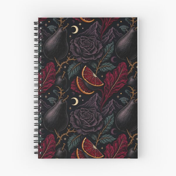 Item preview, Gothic Dark Moody Fruit Roses Seamless Pattern designed and sold by suha-art.