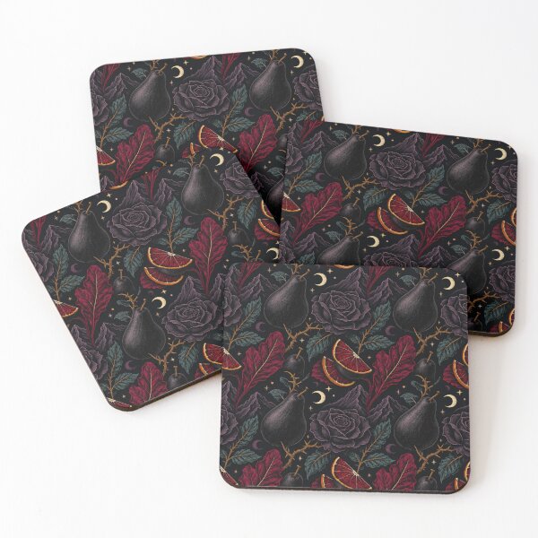Item preview, Gothic Dark Moody Fruit Roses Seamless Pattern designed and sold by Suha Design Studio.