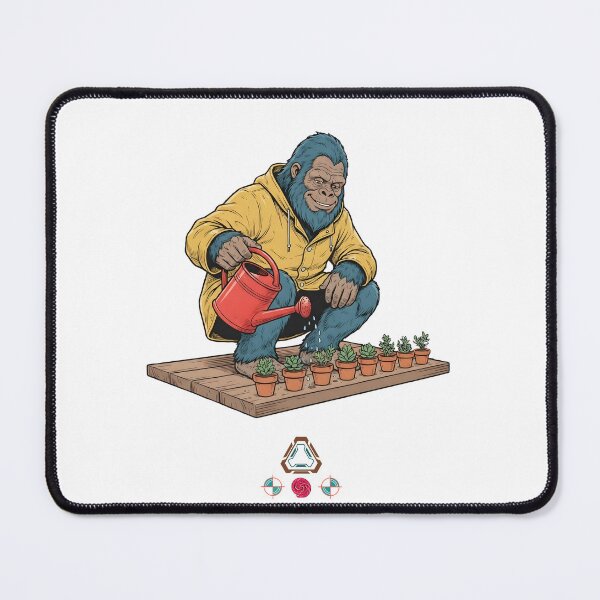 Item preview, Bigfoot Gardener Watering Tiny Plants & Succulents - Cute Sasquatch designed and sold by Whimsy Trail Co.