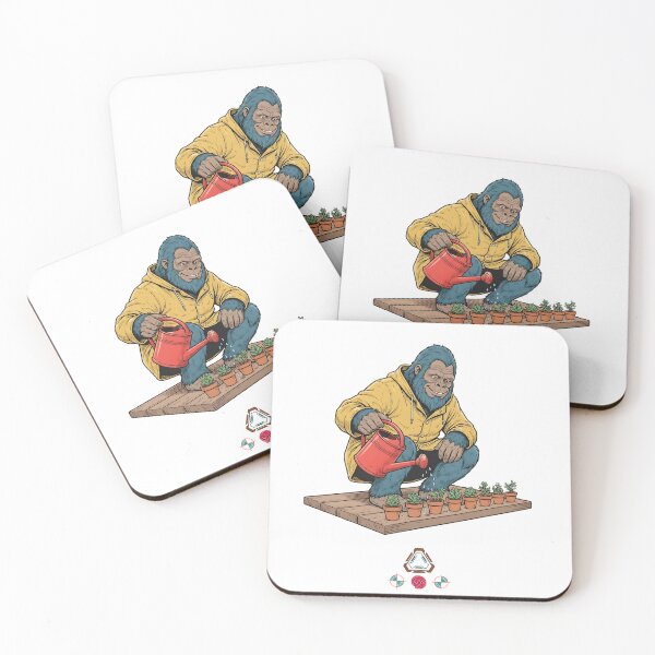 Item preview, Bigfoot Gardener Watering Tiny Plants & Succulents - Cute Sasquatch designed and sold by Whimsy Trail Co.