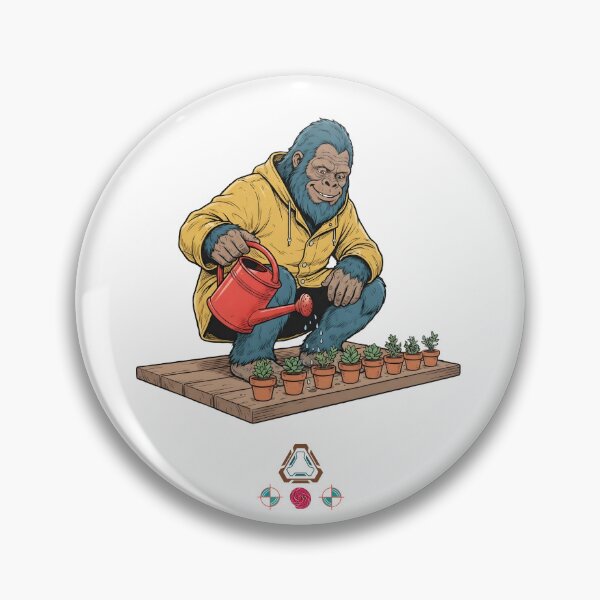 Item preview, Bigfoot Gardener Watering Tiny Plants & Succulents - Cute Sasquatch designed and sold by Whimsy Trail Co.
