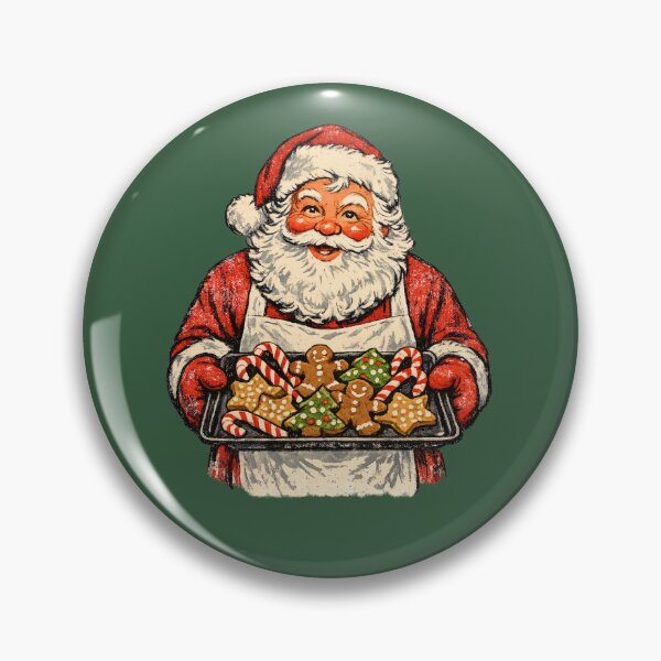 Item preview, Vintage Santa Claus Baking Christmas Cookies Retro 1950s Art Gift designed and sold by Artycom.