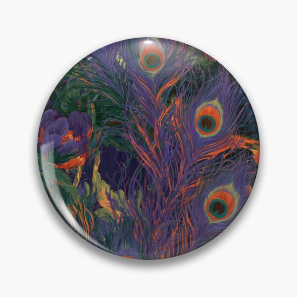 Item preview, Stunning colorful peacock floral feather designed and sold by dcrc.