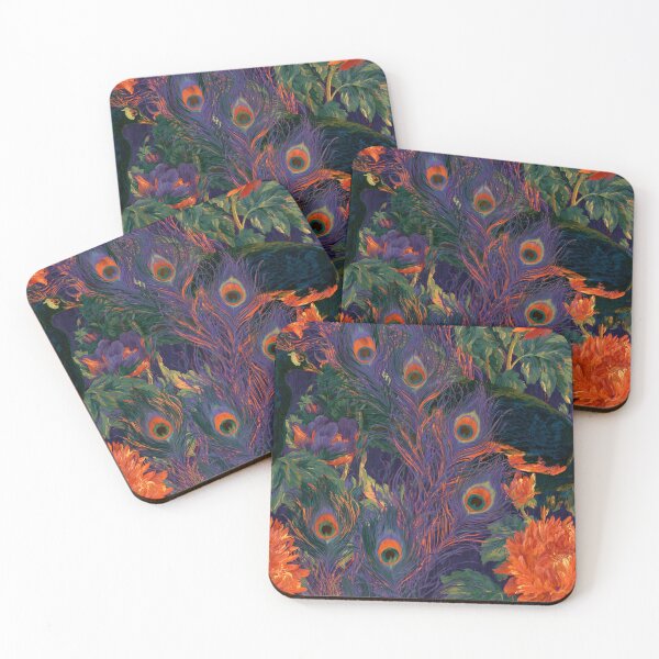 Item preview, Stunning colorful peacock floral feather designed and sold by dcrc.