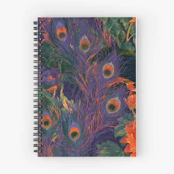 Item preview, Stunning colorful peacock floral feather designed and sold by dcrc.