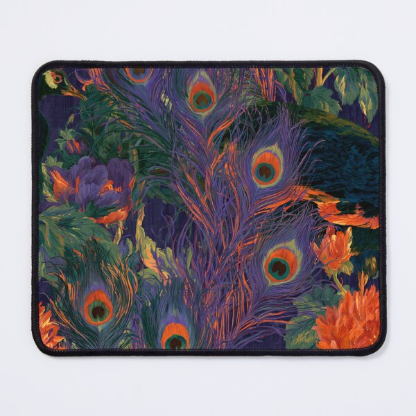 Item preview, Stunning colorful peacock floral feather designed and sold by dcrc.
