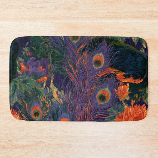 Item preview, Stunning colorful peacock floral feather designed and sold by dcrc.