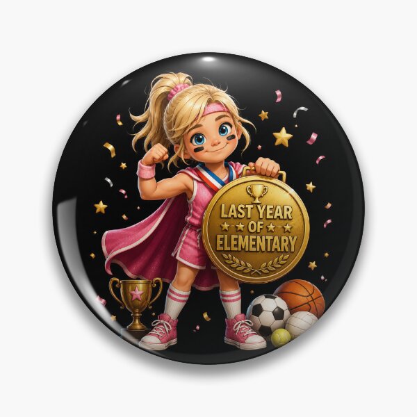 Item preview, First Day of My Last Year in Elementary,Little Champion Last Year Of Elementary School Sports MVP Girl designed and sold by Crystal-Tree.