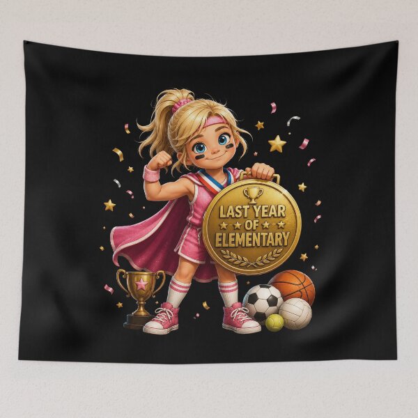 Item preview, First Day of My Last Year in Elementary,Little Champion Last Year Of Elementary School Sports MVP Girl designed and sold by Crystal-Tree.