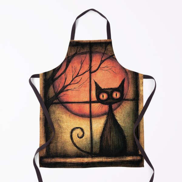 Item preview, A black cat and a full moon. designed and sold by MagelliShop.
