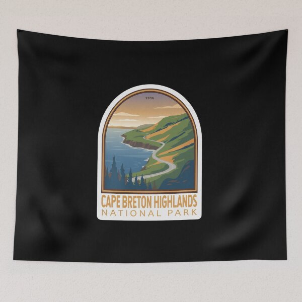 Item preview, Cape Breton Highlands National Park Canada Vintage Emblem Sticker designed and sold by FestivityFinds.