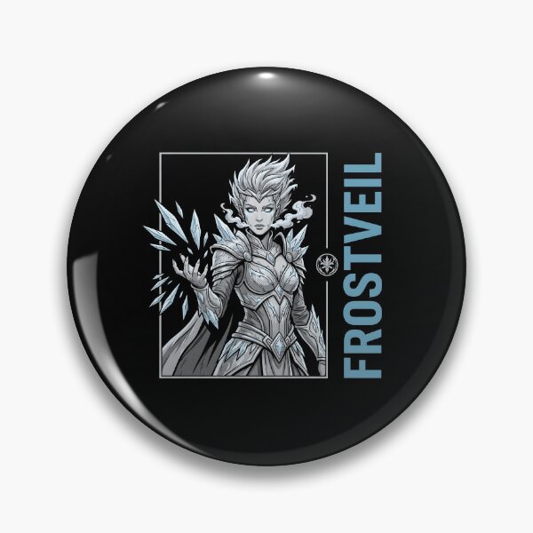 Item preview, Frostborn Ice Warrior Fantasy Character | Winter Warrior Anime Style designed and sold by StickerNestYou.