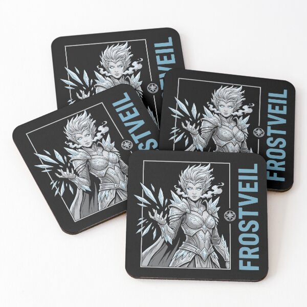 Item preview, Frostborn Ice Warrior Fantasy Character | Winter Warrior Anime Style designed and sold by StickerNestYou.