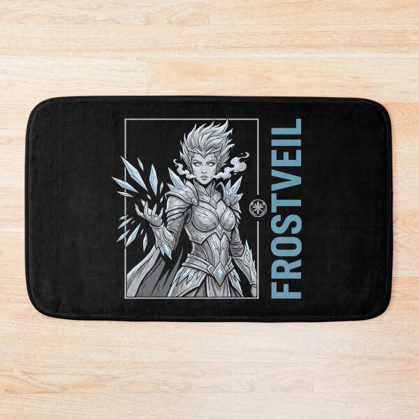 Item preview, Frostborn Ice Warrior Fantasy Character | Winter Warrior Anime Style designed and sold by StickerNestYou.