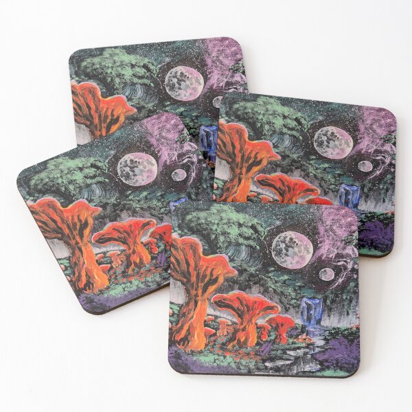 Item preview, Khranoc-9 - Chicken of the Woods Forest Under a Cosmic Sky designed and sold by DreamTrek.