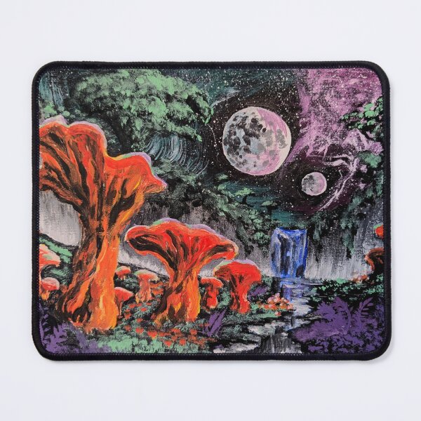 Item preview, Khranoc-9 - Chicken of the Woods Forest Under a Cosmic Sky designed and sold by DreamTrek.