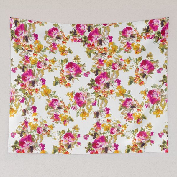 Item preview, Elegant Spring Garden Watercolor Floral Print designed and sold by OrakArt.