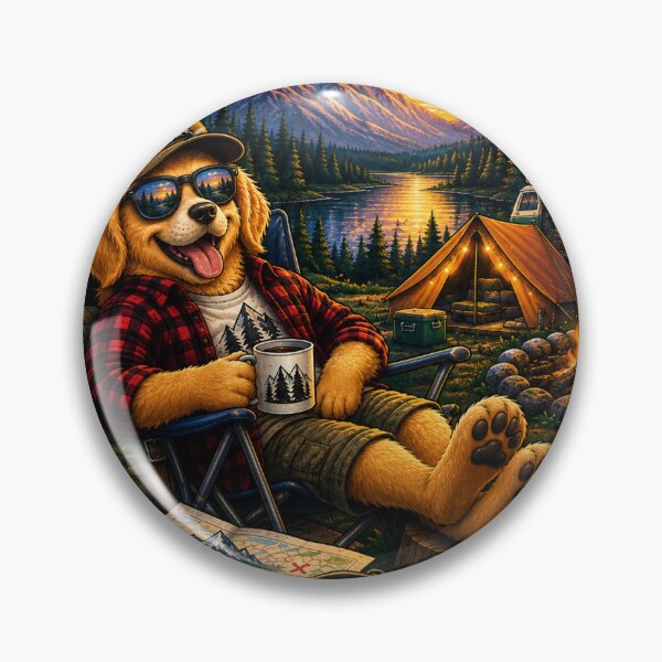 Item preview, Vintage Camping Dog Mountain Adventure Design designed and sold by lovepower.