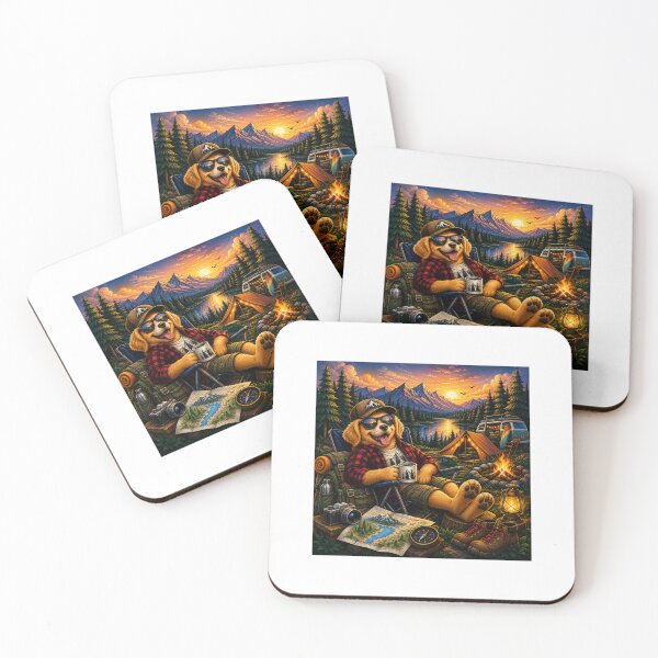 Item preview, Vintage Camping Dog Mountain Adventure Design designed and sold by lovepower.
