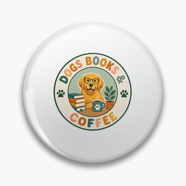 Item preview, Dogs Books & Coffee Golden Retriever Dog Lover Bookworm Coffee Drinker designed and sold by SkeletonsDanger.