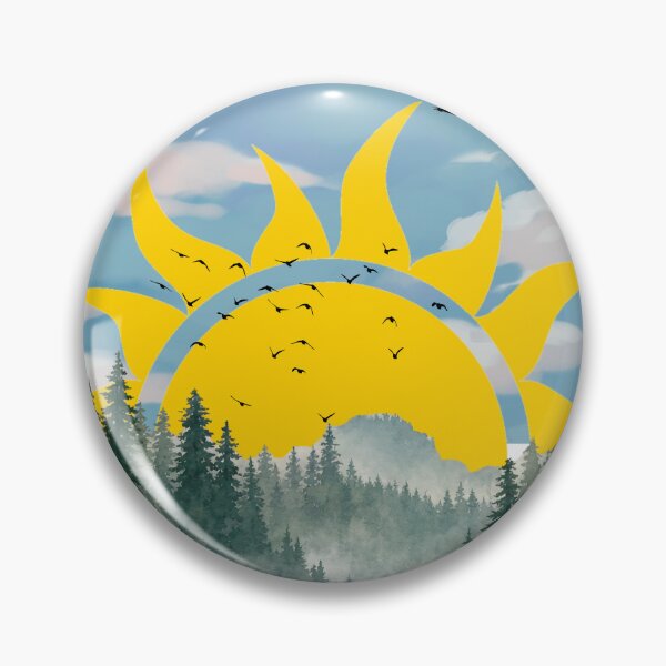 Item preview, Sunburst Forest Over Peaceful Mountain Lake designed and sold by DKSH1234.
