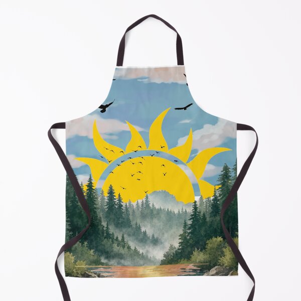 Item preview, Sunburst Forest Over Peaceful Mountain Lake designed and sold by DKSH1234.