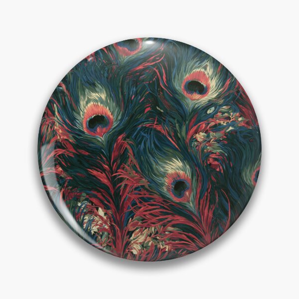 Item preview, Stunning colorful peacock floral feather designed and sold by dcrc.