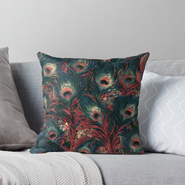 Item preview, Stunning colorful peacock floral feather designed and sold by dcrc.