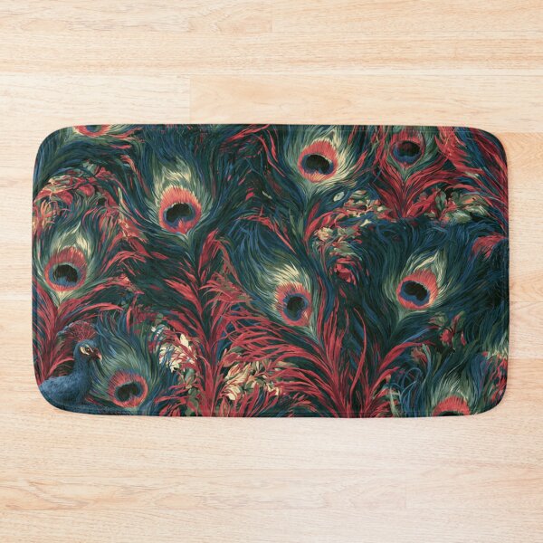 Item preview, Stunning colorful peacock floral feather designed and sold by dcrc.