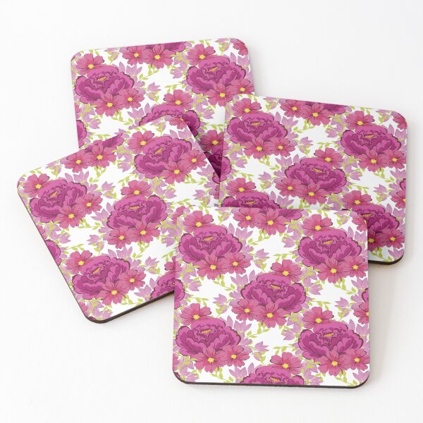 Item preview, Magenta Peony Bloom — Bold Floral Pattern on White designed and sold by Johnnies.