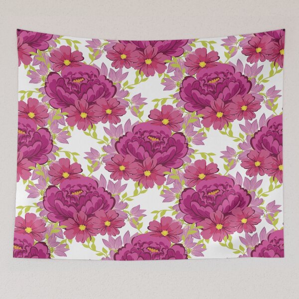 Item preview, Magenta Peony Bloom — Bold Floral Pattern on White designed and sold by Johnnies.