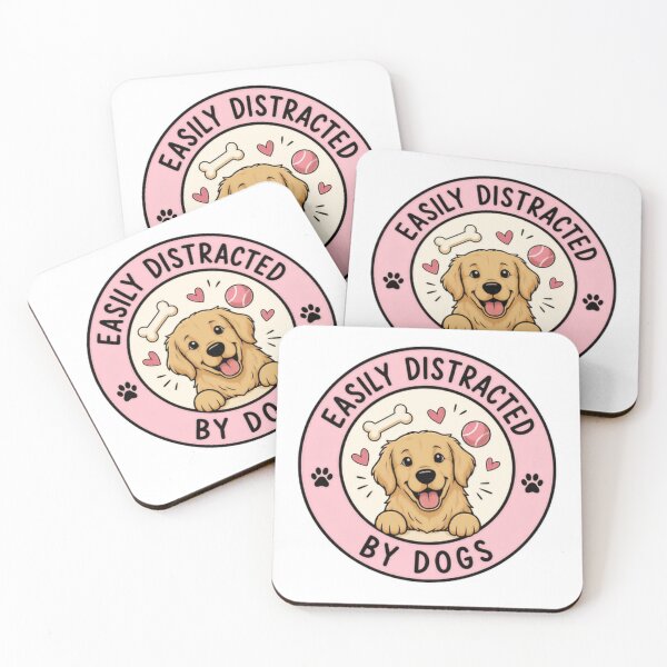 Item preview, Easily Distracted By Dogs Pet Parent Canine Lover designed and sold by SkeletonsDanger.