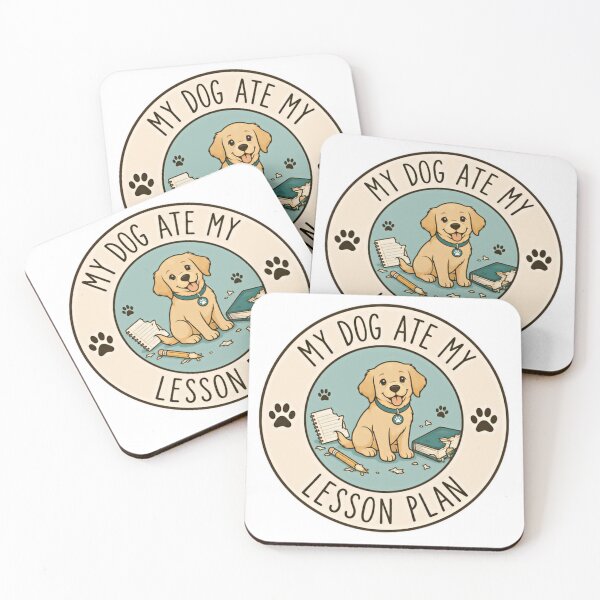Item preview, My Dog Ate My Lesson Plan Teacher Educator Puppy Dog Owner designed and sold by SkeletonsDanger.