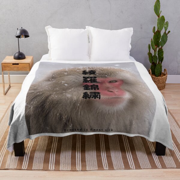 Item preview, Ryorakinshuu - Silk and Brocade | Snow Monkey Winter Scene | Japanese Design designed and sold by JapanMemoir.