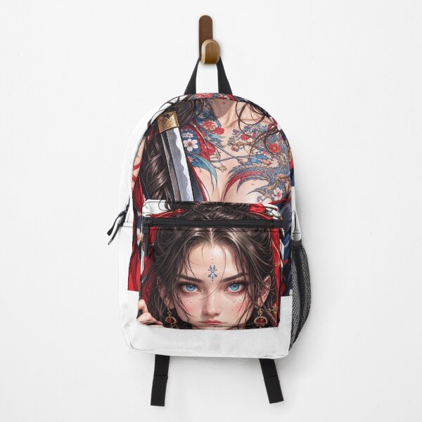 Item preview, Tattooed Samurai Warrior Woman with Katana designed and sold by PixoPrintables.