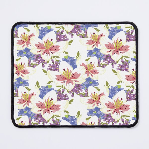 Item preview, Lily & Hydrangea Charm — Elegant Floral Pattern on White designed and sold by Johnnies.