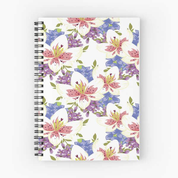 Item preview, Lily & Hydrangea Charm — Elegant Floral Pattern on White designed and sold by Johnnies.