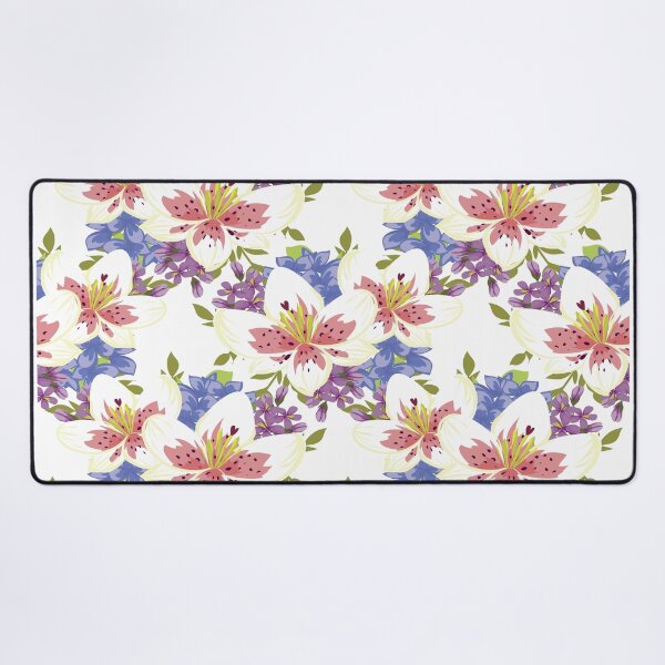 Item preview, Lily & Hydrangea Charm — Elegant Floral Pattern on White designed and sold by Johnnies.
