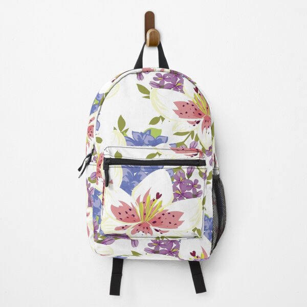 Item preview, Lily & Hydrangea Charm — Elegant Floral Pattern on White designed and sold by Johnnies.