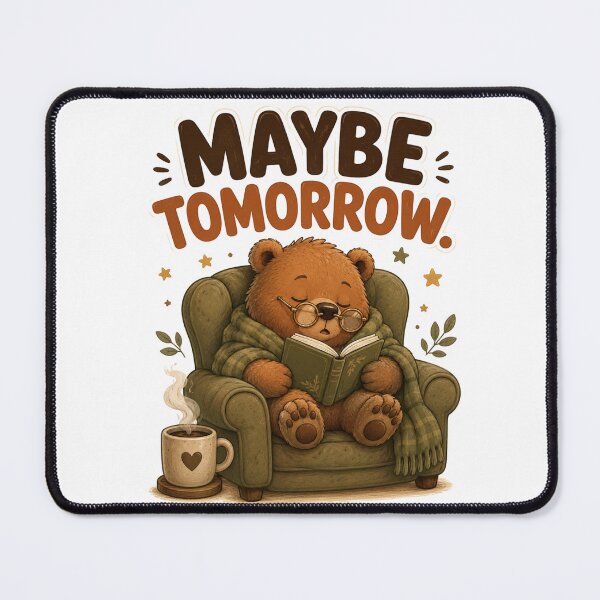 Item preview, Maybe Tomorrow – Cute Sleepy Bear Cartoon Design designed and sold by Kiinaaa.
