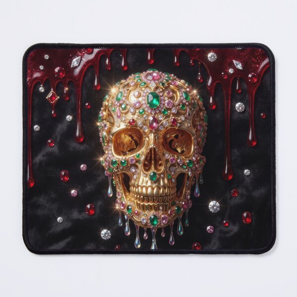 Item preview, Opulent Crimson Skull & Crystal Heart Mug Wrap designed and sold by elglotonmusical.