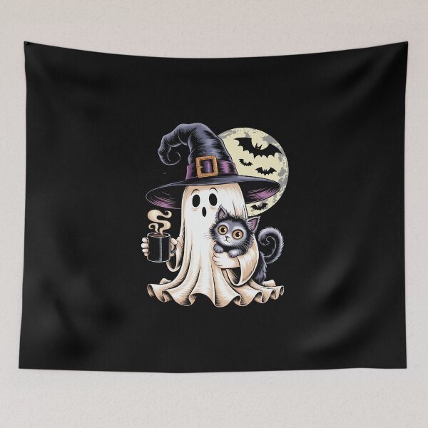 Item preview, Ghost and Cat Under the Moon designed and sold by jkrphoto.