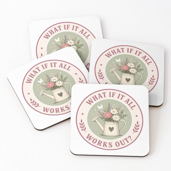Item preview, What If It All Works Out Positive Inspiration Gardening Quote designed and sold by SkeletonsDanger.