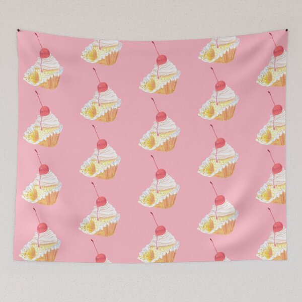 Item preview, Cherry Cupcake - Cherry Blossom Pink BG designed and sold by lavenderXblue.