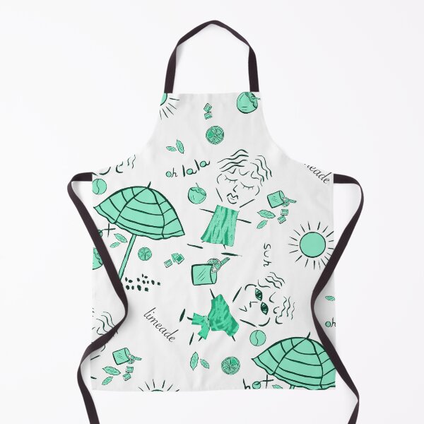 Item preview, Chic Summer Beach Doodle Seamless Pattern - Retro Resort Vibes Mint designed and sold by altastudio.