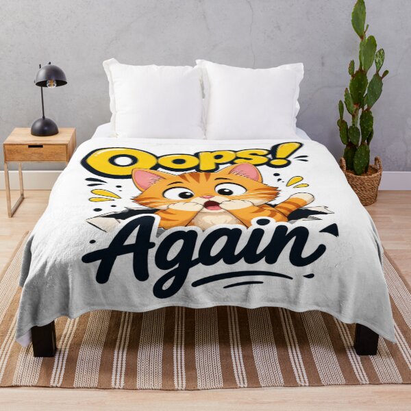 Item preview, Oops! Again – Funny Cute Cat designed and sold by MR4me.